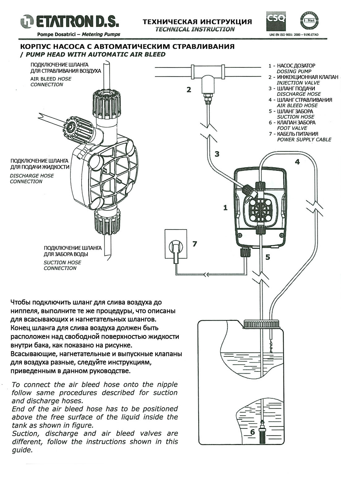 Корпус насоса с автоматическим стравливания