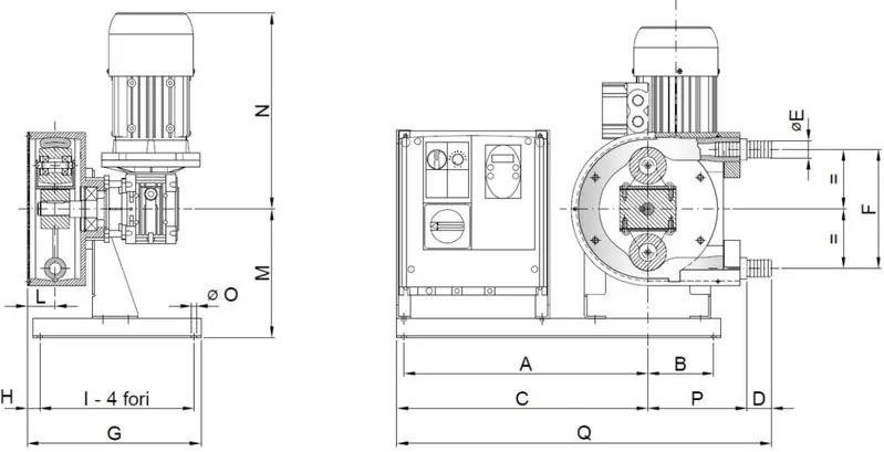 Перистальтичний насос AS IX з окремим частотним перетворювачем