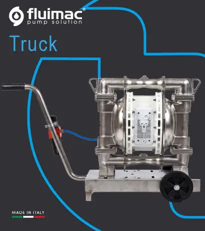 Мембранні пневматичні насоси на мобільному візку